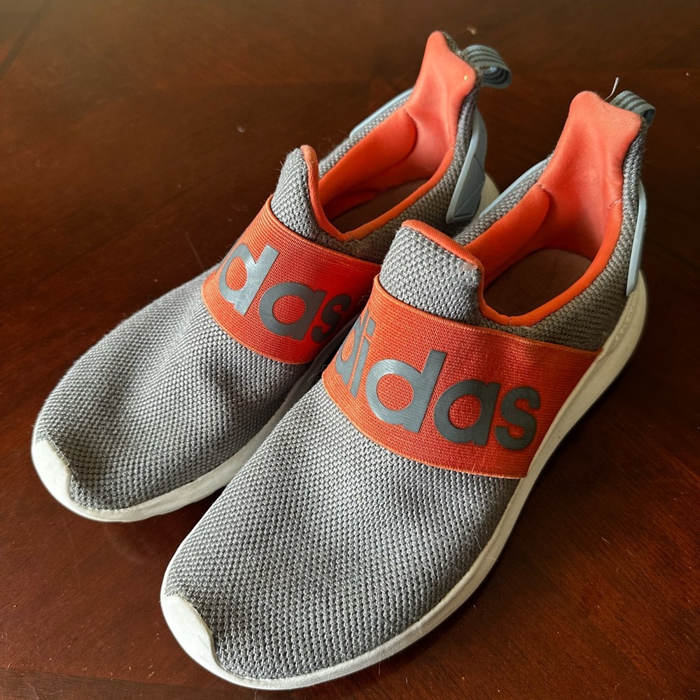 Adidas Women’s Orange, Blue and Gray Slip-On Sneakers